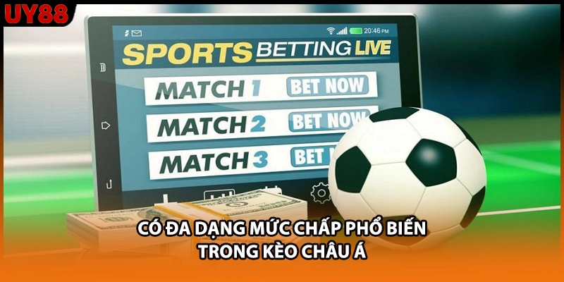 Có đa dạng mức chấp phổ biến trong kèo châu Á