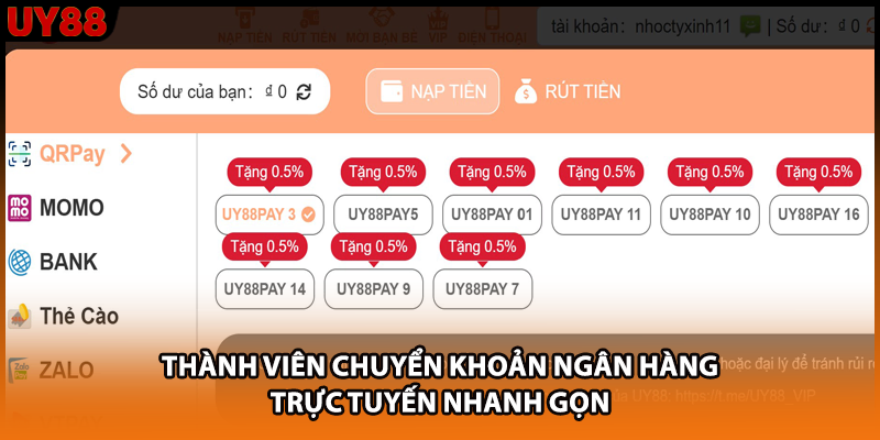 Thành viên chuyển khoản ngân hàng trực tuyến nhanh gọn Thành viên chuyển khoản ngân hàng trực tuyến nhanh gọn
